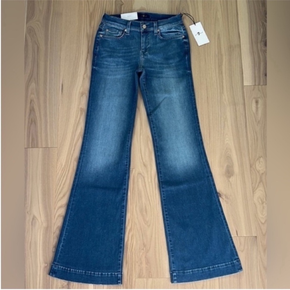 7 For All Mankind Dojo Original Jeans Women’s Trouser NWT Size 25 7FAMK Slim Evo - Picture 2 of 6